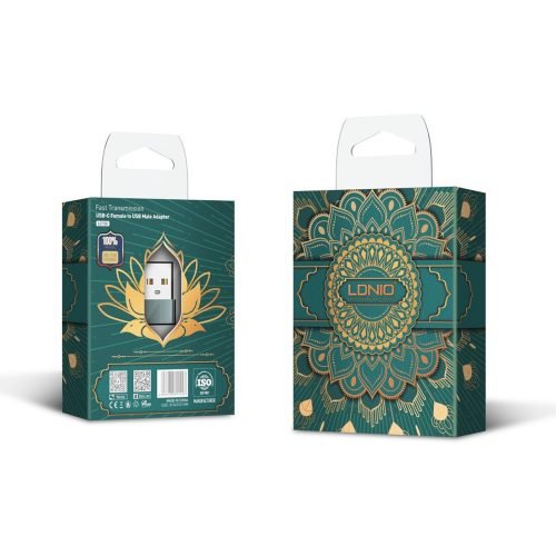 ldnio lc150 typec female to usb adapter pacakging