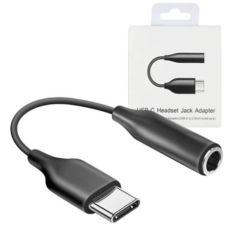typec 3 5mm headphone jack adapter packaging black