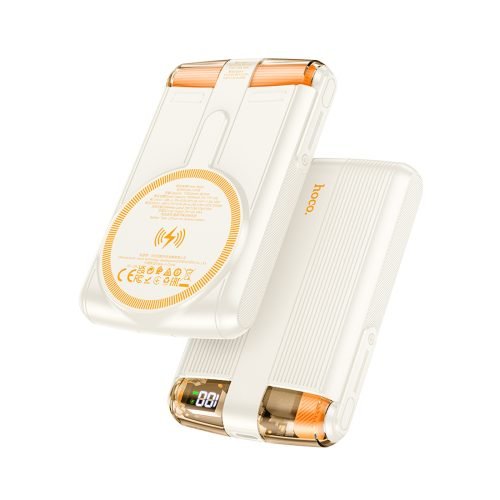 Hoco J127B PD20W Magnetic Wireless Power Bank With Digital Display White (10000mAh) 2