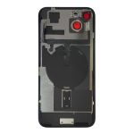 iPhone 15 Plus Back Glass +Steel Plate +Pre Installed MagSafe Magnet +NFC And Flashlight Flex (Pink)f