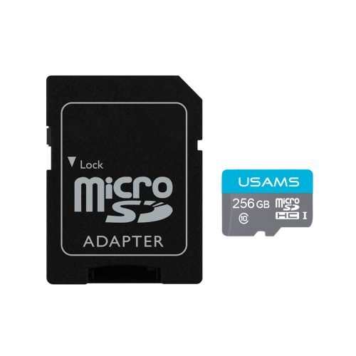 USAMS High Speed TF Card + SD Adapter (Class10 256GB)